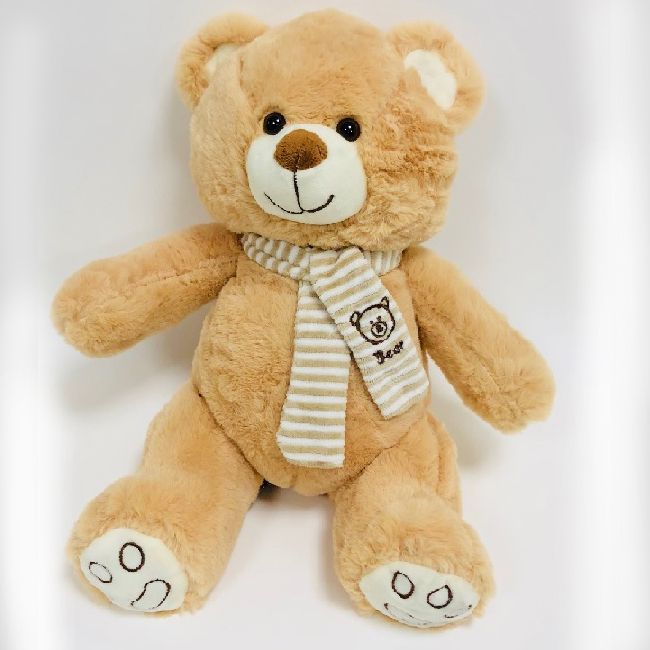 Light Brown Bear with Scarf 26cms