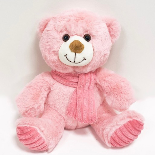 Pink Bear with Scarf 24 cms